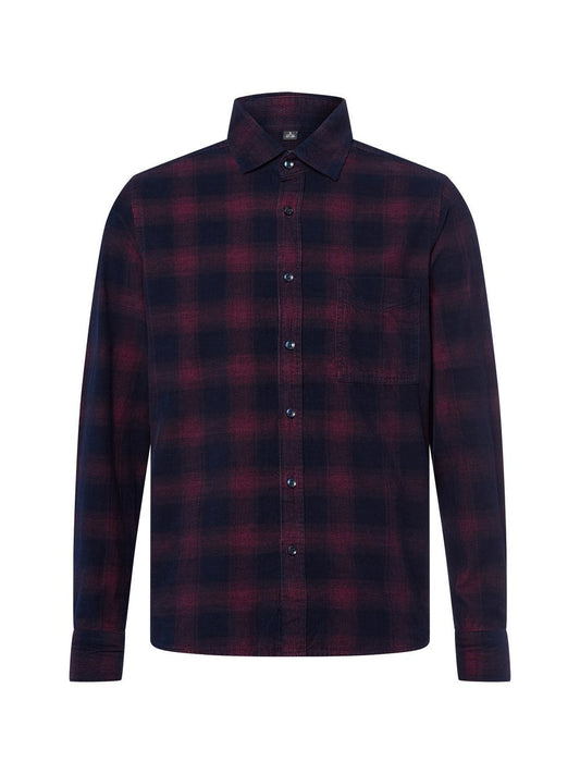 Nils Sundström Cordhemd Herren Modern Fit Baumwolle kariert