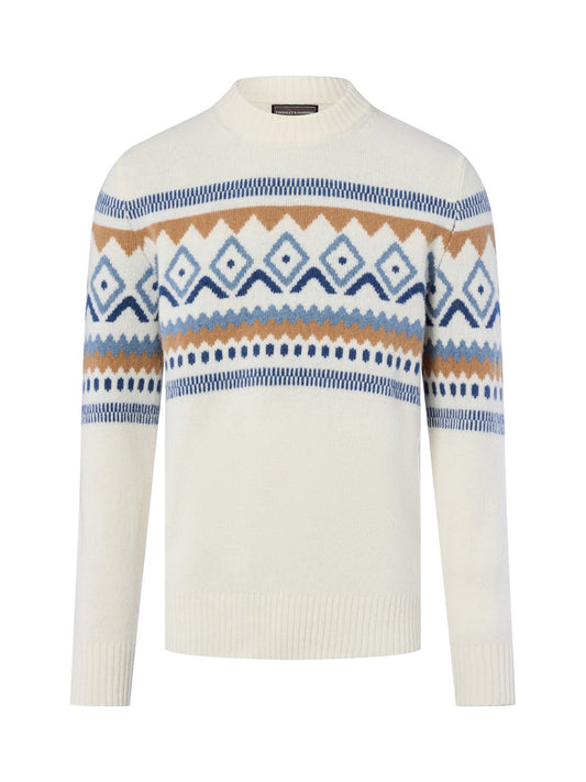 Finshley & Harding Strickpullover mit Wollanteil Herren Wolle gemustert