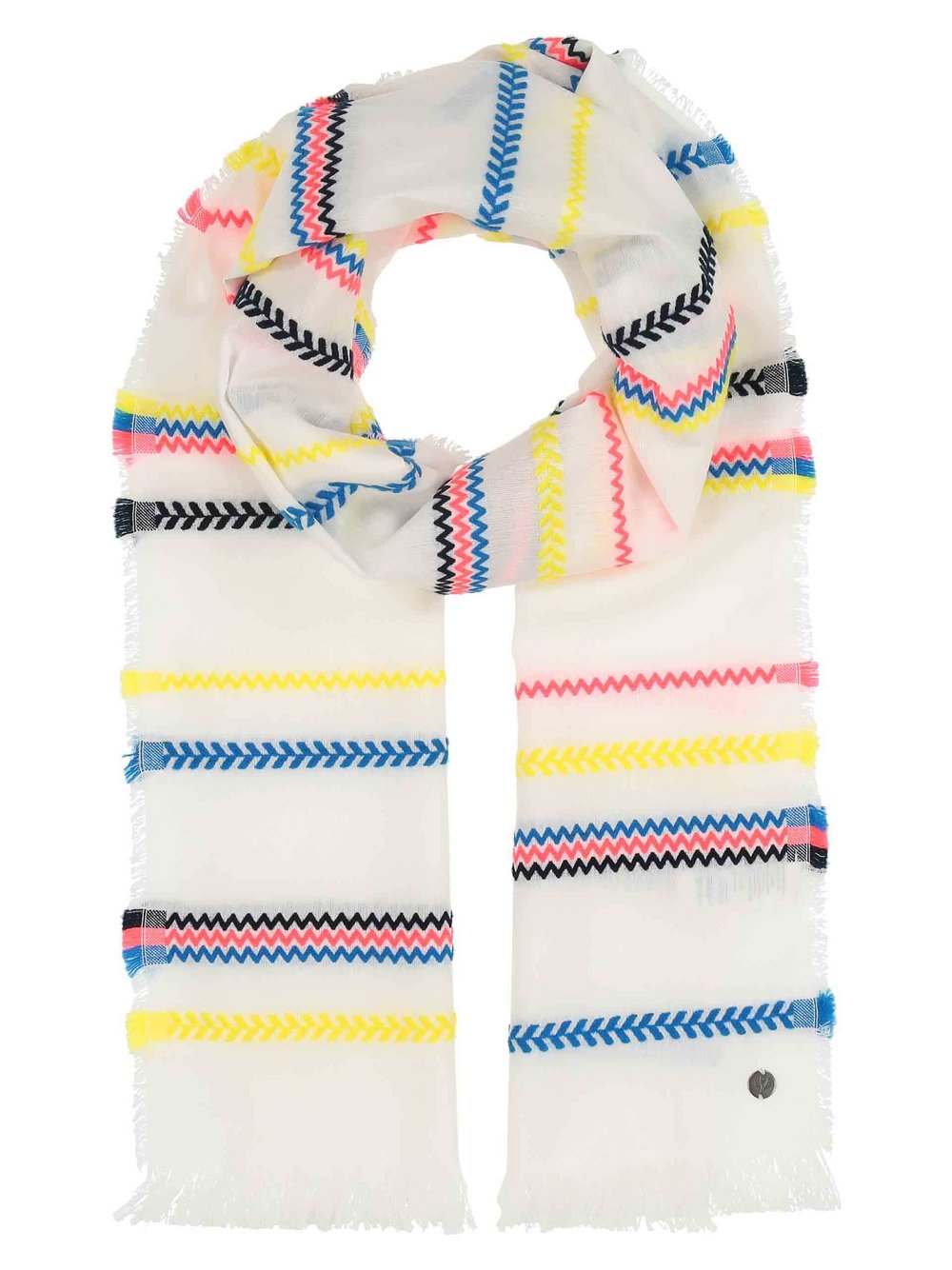 Fraas Stola Damen Baumwolle gemustert