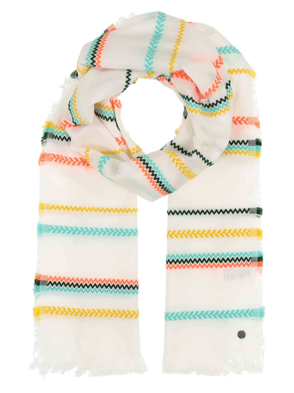 Fraas Stola Damen Baumwolle gemustert