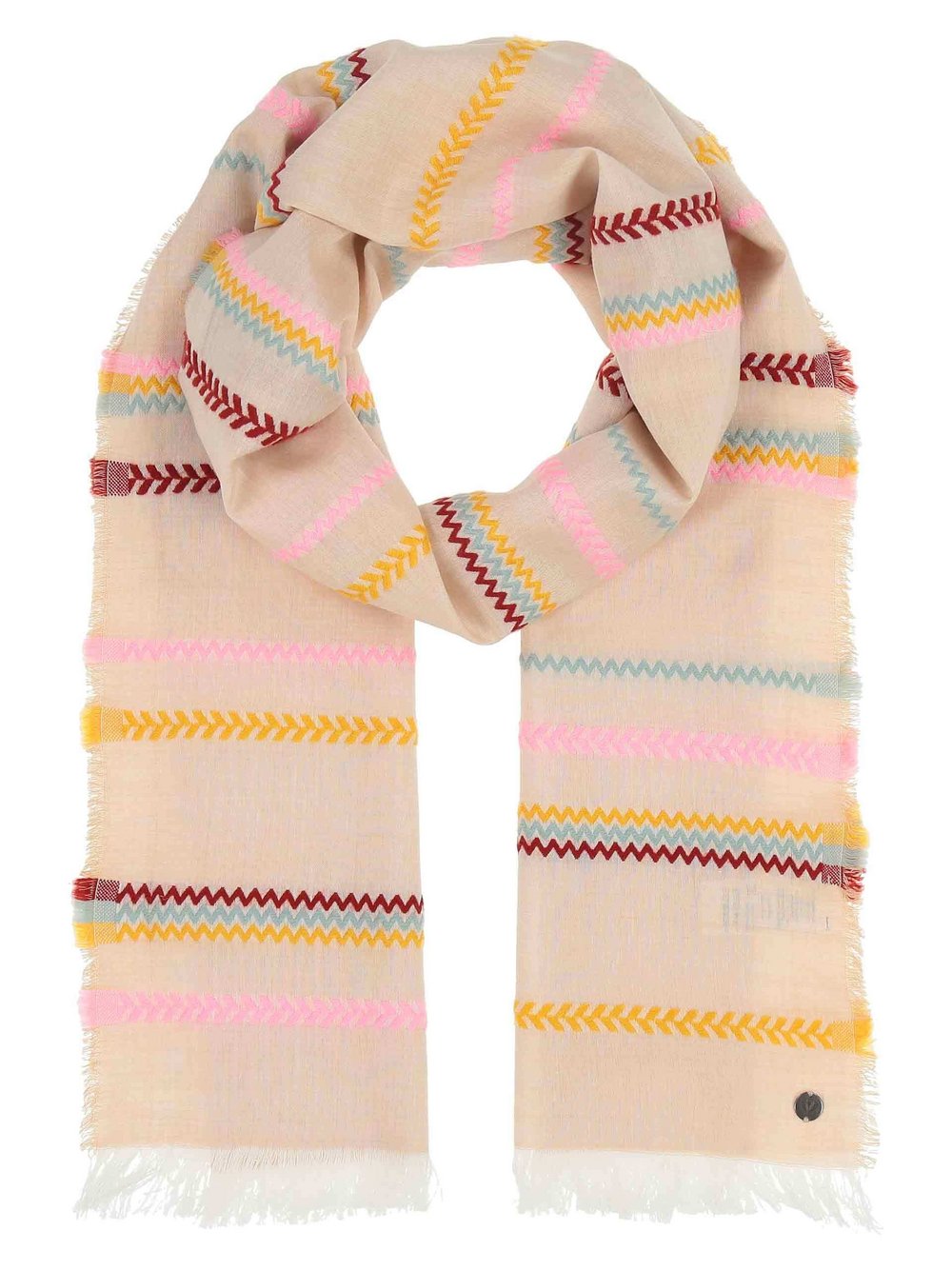 Fraas Stola Damen Baumwolle gemustert