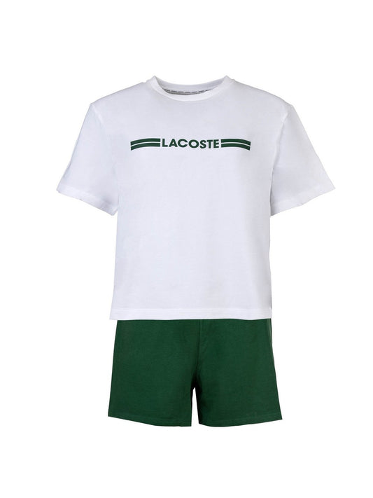Lacoste Pyjama Damen Baumwolle bedruckt