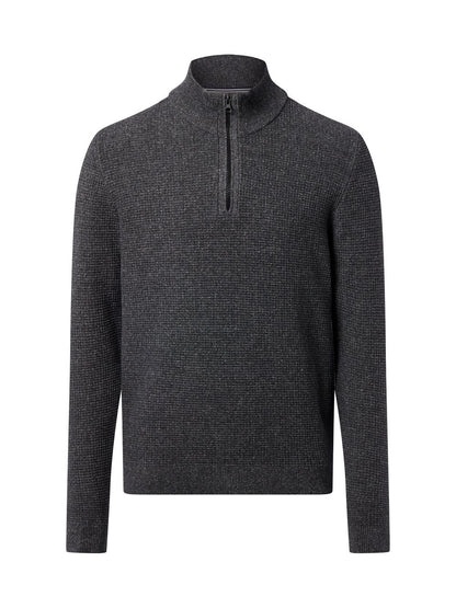 Nils Sundström Strickpullover Herren Baumwolle strukturiert