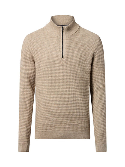 Nils Sundström Strickpullover Herren Baumwolle strukturiert