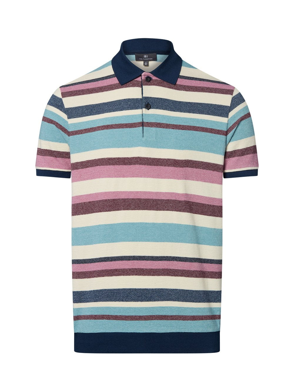 Nils Sundström Poloshirt Herren Baumwolle gestreift