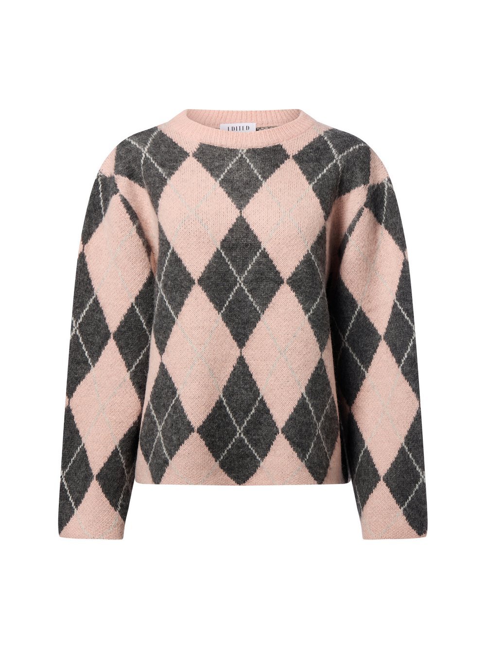 EDITED Strickpullover mit Woll- und Alpaka-Anteil Damen kariert
