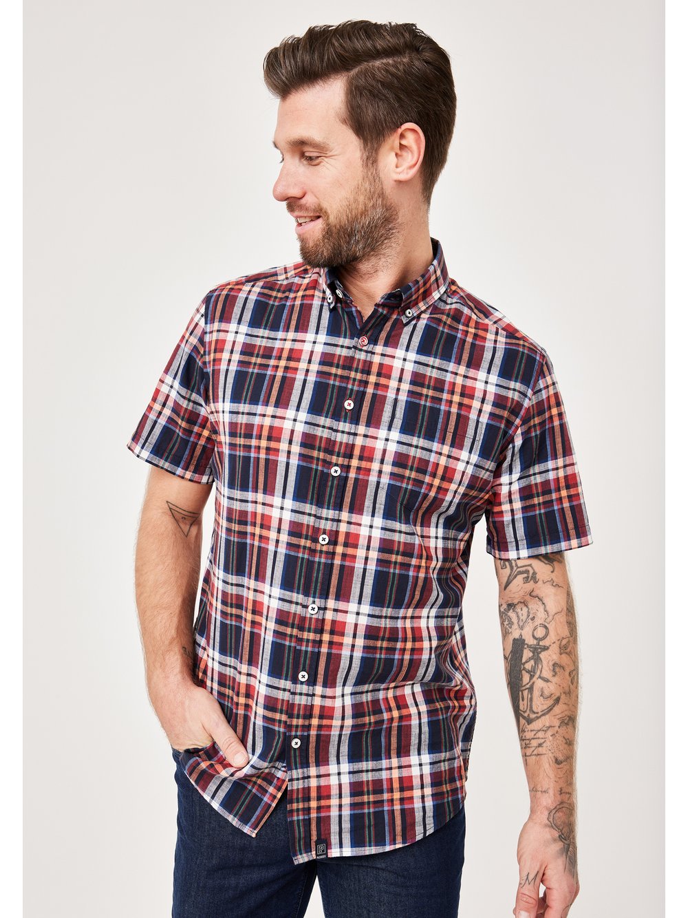 Paddock`s Baumwollhemd Herren Regular Fit Baumwolle kariert