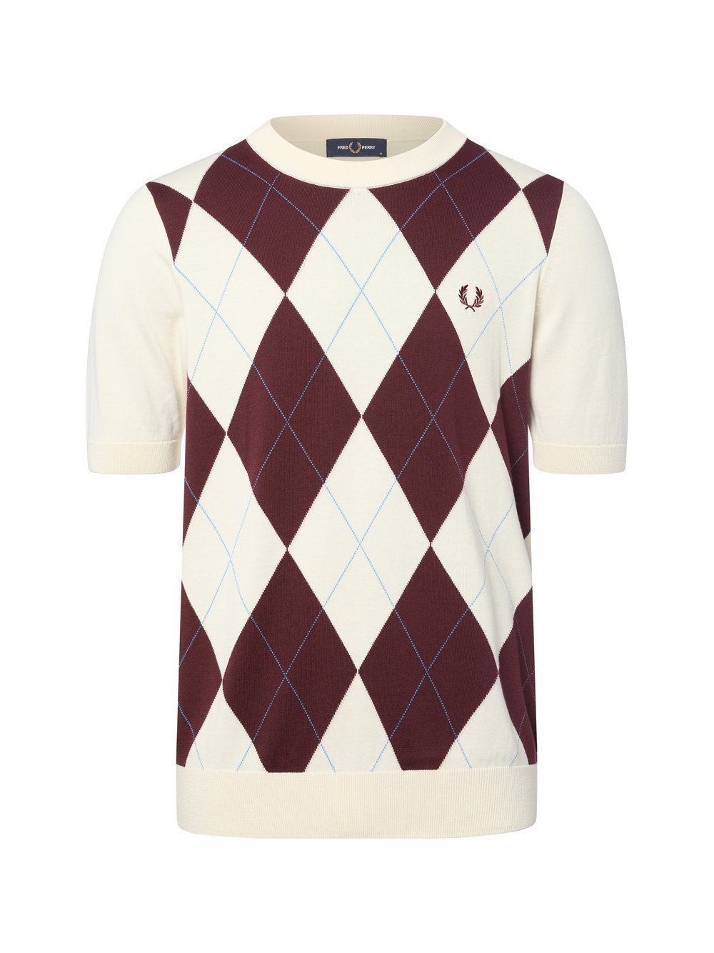 Fred Perry Strickshirt Herren Feinstrick kariert