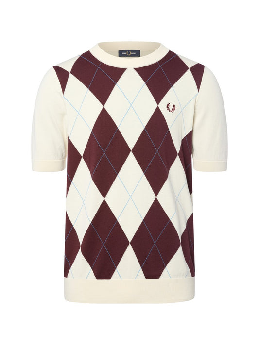 Fred Perry Strickshirt Herren Feinstrick kariert
