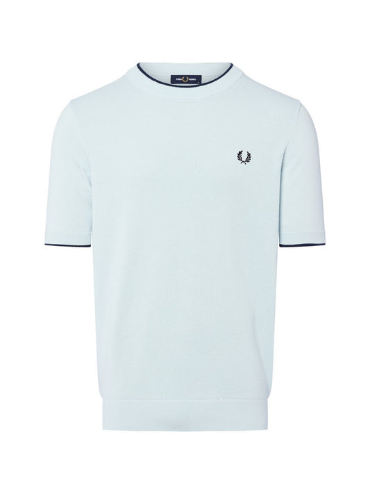 Fred Perry Strickshirt Herren Baumwolle strukturiert