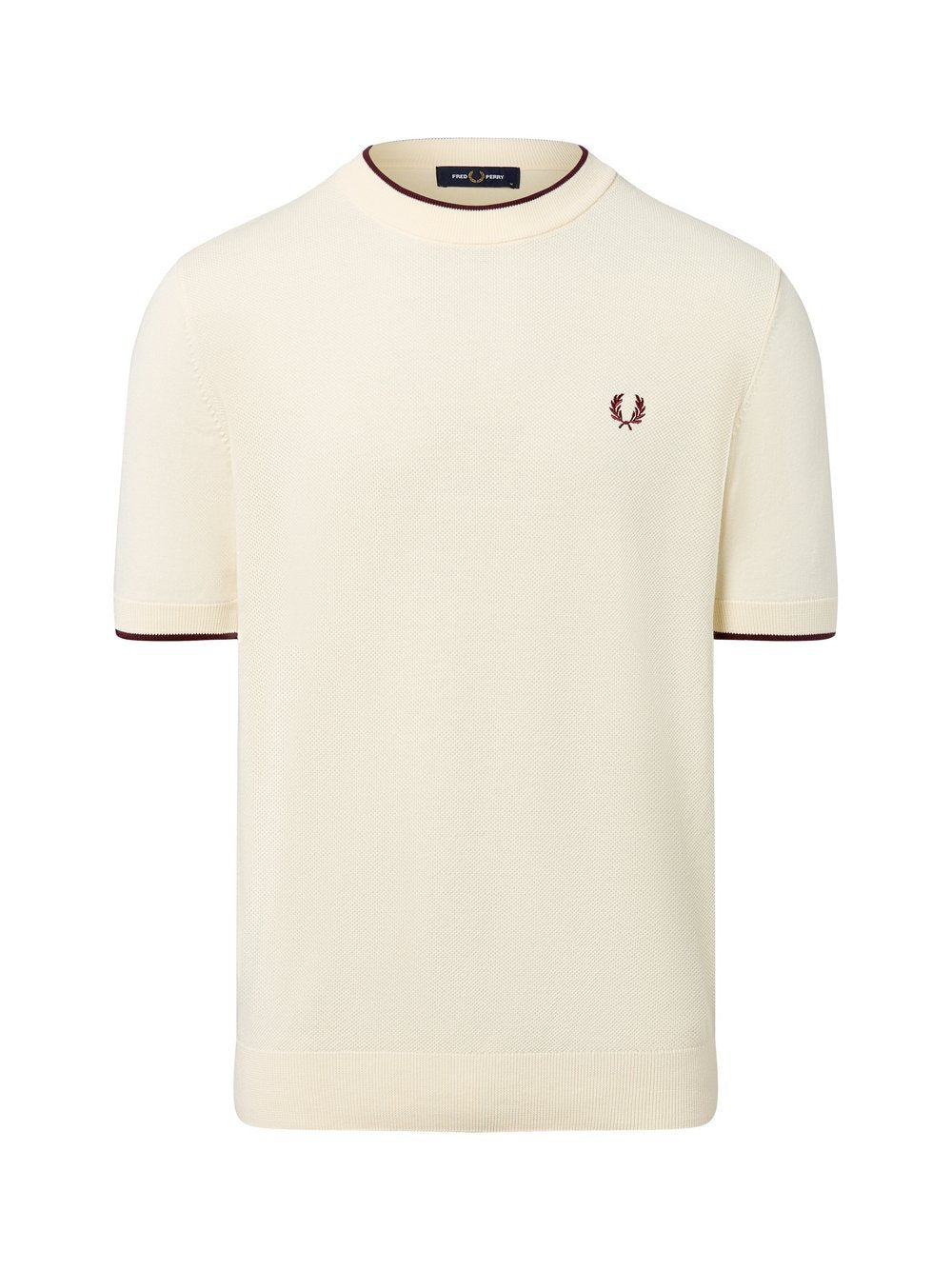 Fred Perry Strickshirt Herren Baumwolle strukturiert