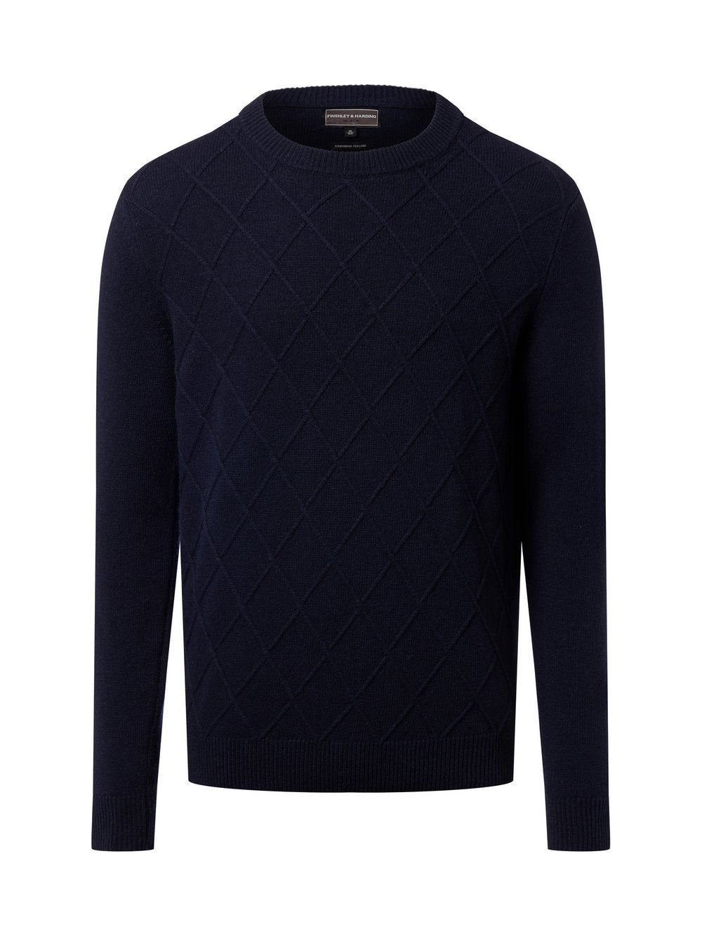 Finshley & Harding Strickpullover mit Wolle und Cashmere Herren strukturiert