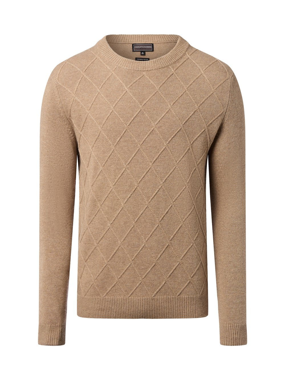 Finshley & Harding Strickpullover mit Wolle und Cashmere Herren strukturiert