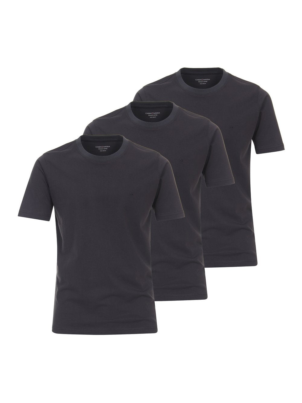 CASAMODA Basic T-Shirt im 3er-Pack Herren Baumwolle