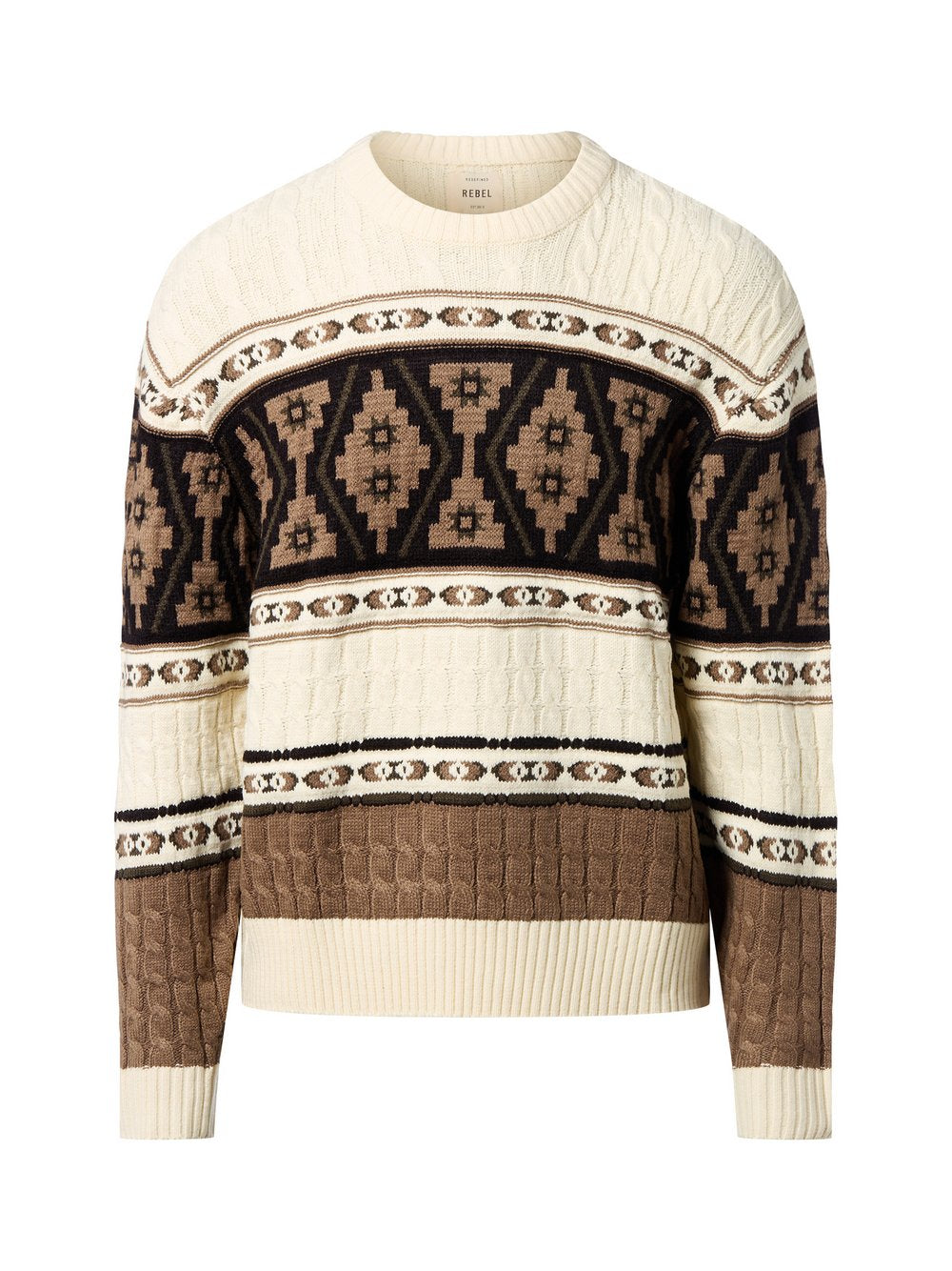 Redefined Rebel Strickpullover Herren gemustert