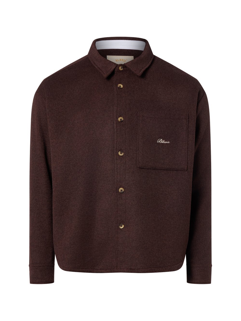 BLKVIS Hemdjacke mit Wolle Herren Comfort Fit meliert