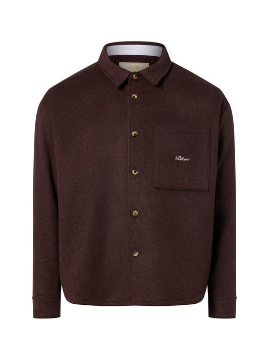 BLKVIS Hemdjacke mit Wolle Herren Comfort Fit meliert