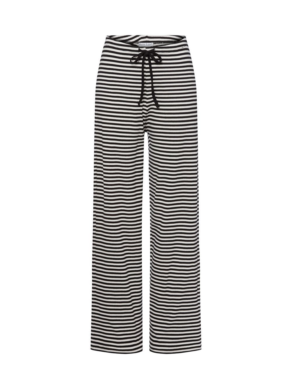 Marie Lund Hose Damen Rippe gestreift