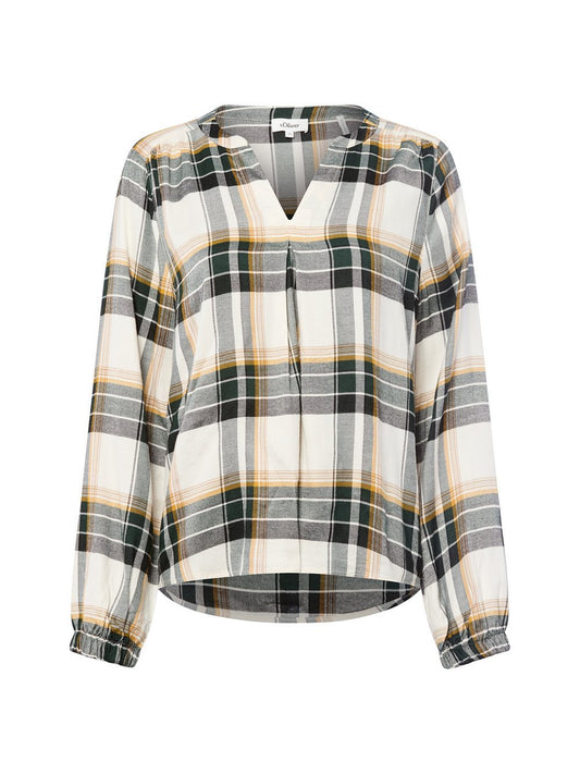 s.Oliver Tunikabluse Damen Modal kariert