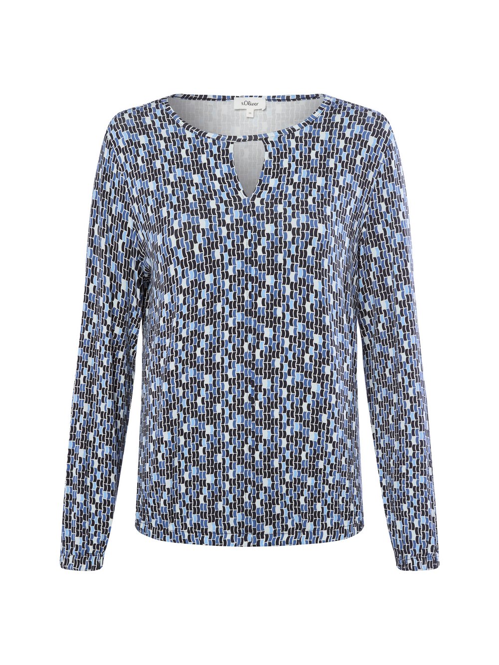 s.Oliver Langarmshirt Damen Viskose gemustert