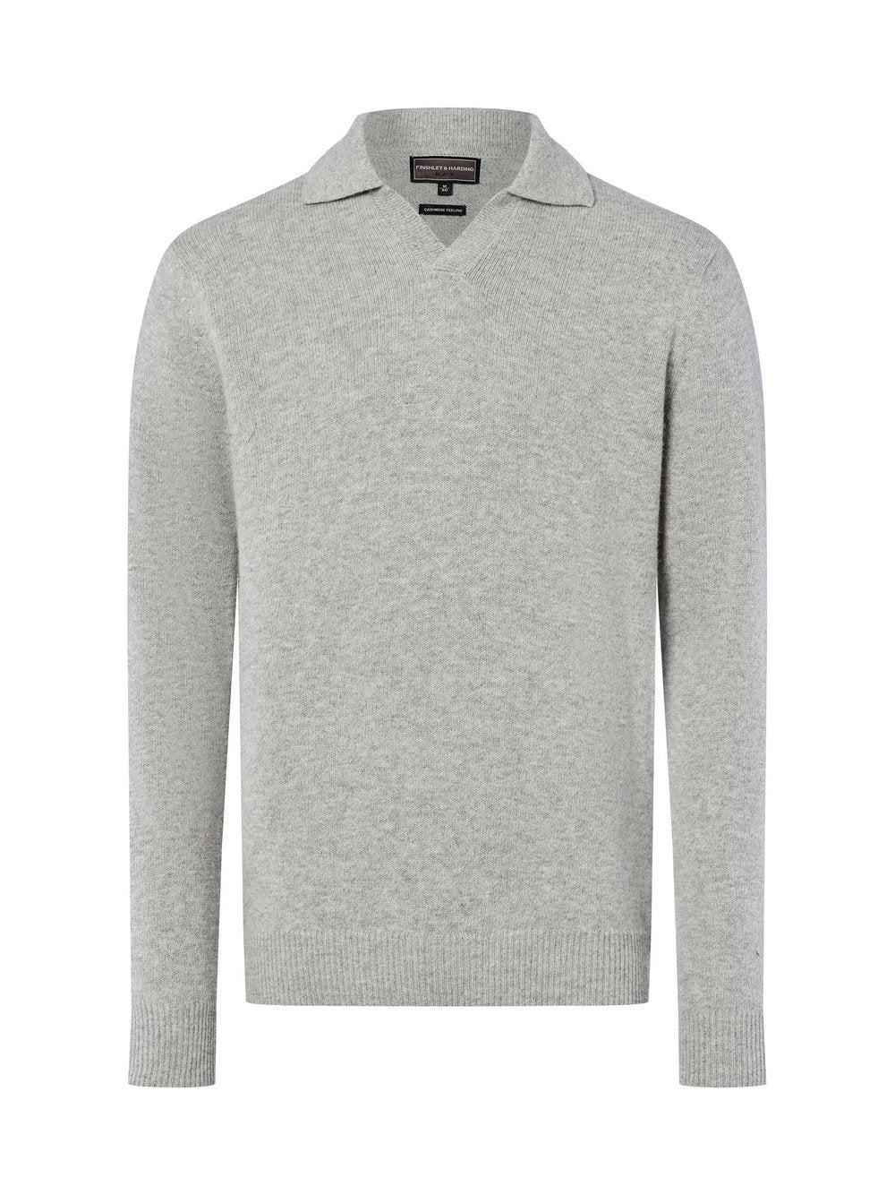 Finshley & Harding Strickpullover mit Cashmere-Anteil Herren Polyamid meliert