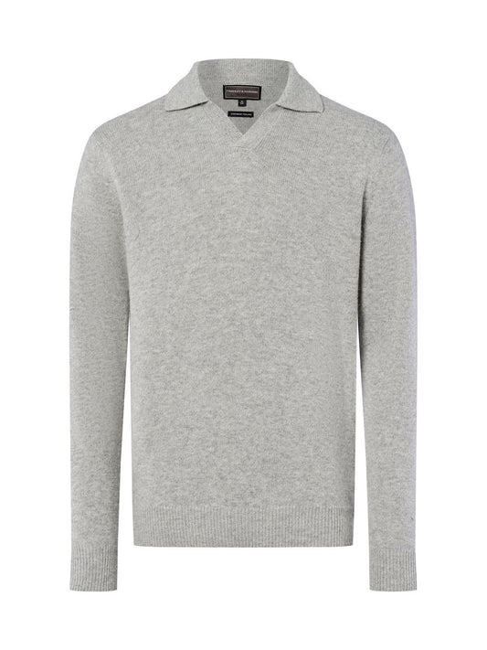 Finshley & Harding Strickpullover mit Cashmere-Anteil Herren Polyamid meliert