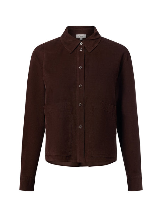 s.Oliver Cord-Hemdbluse Damen Baumwolle