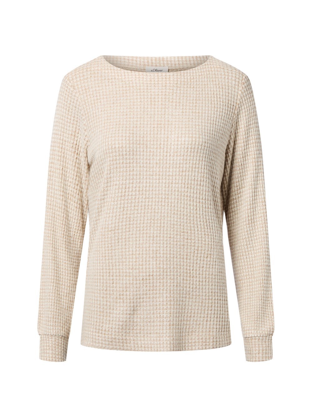 s.Oliver Strickshirt Damen Feinstrick strukturiert