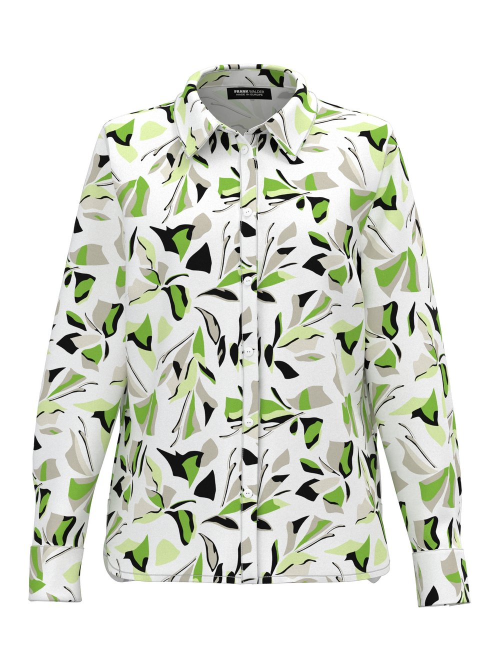 Frank Walder Langarmbluse Damen Viskose gemustert