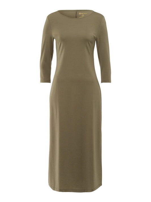 Les Lunes Wadenlanges Jersey-Kleid Damen Lyocell