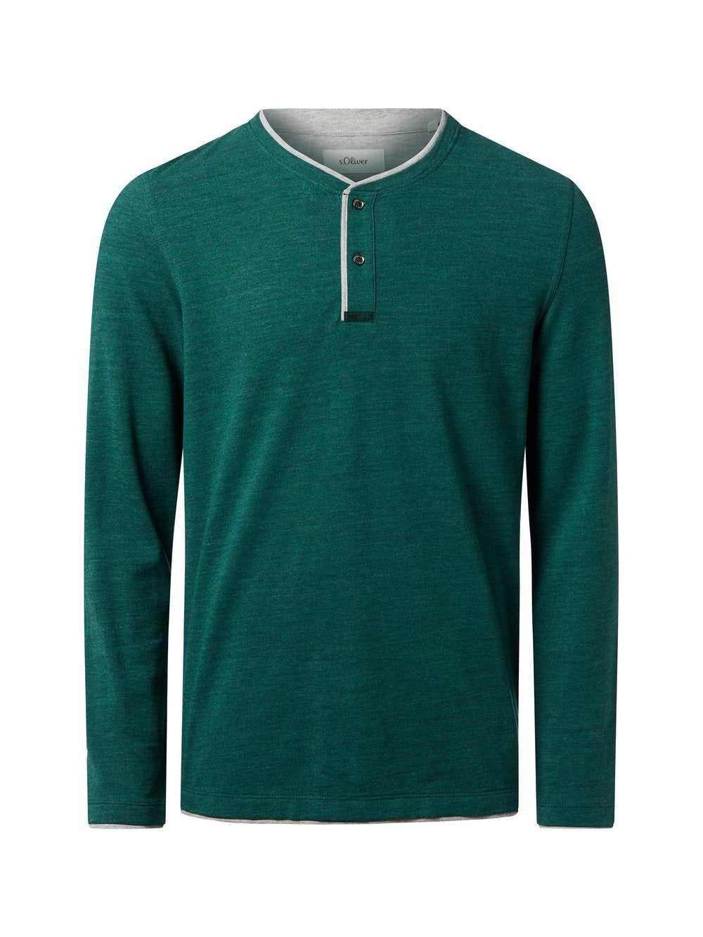 s.Oliver Langarmshirt Herren Baumwolle meliert