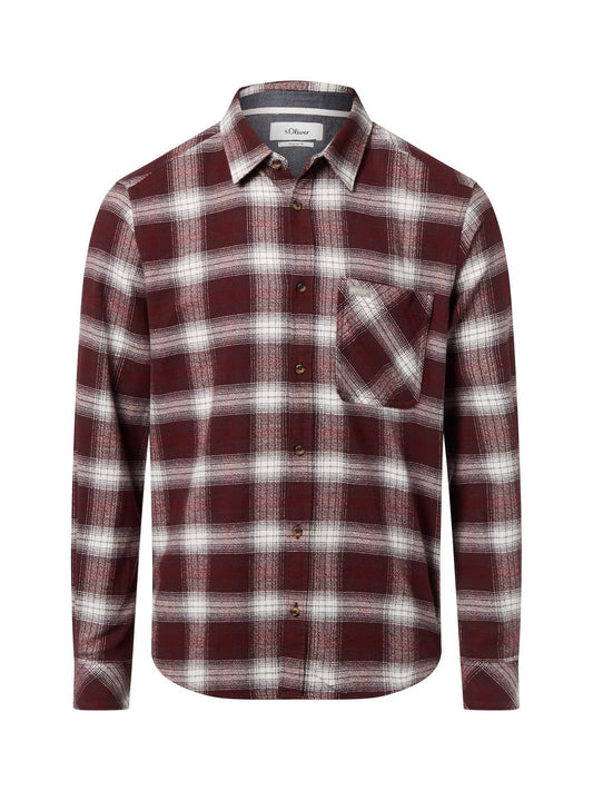 s.Oliver Hemd Herren Regular Fit Baumwolle kariert