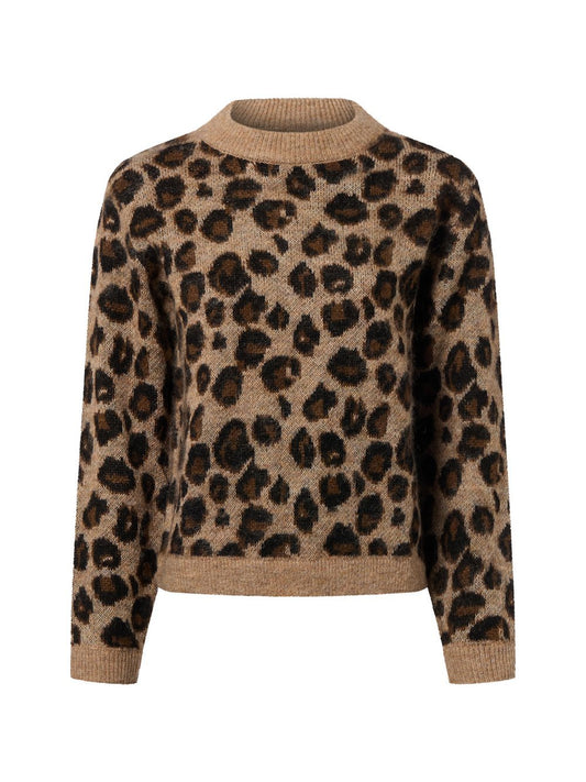 Marie Lund Strickpullover mit Wolle und Mohair Damen gemustert