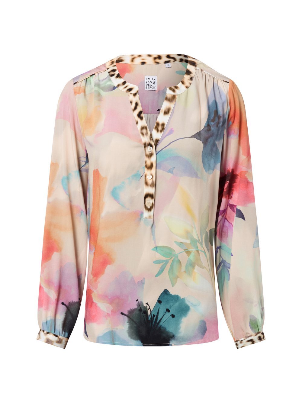 Emily van den Bergh Blusenshirt Damen Viskose gemustert