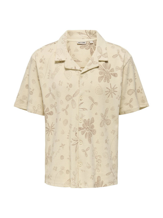 Only&Sons Hemd Herren Comfort Fit Baumwolle bedruckt