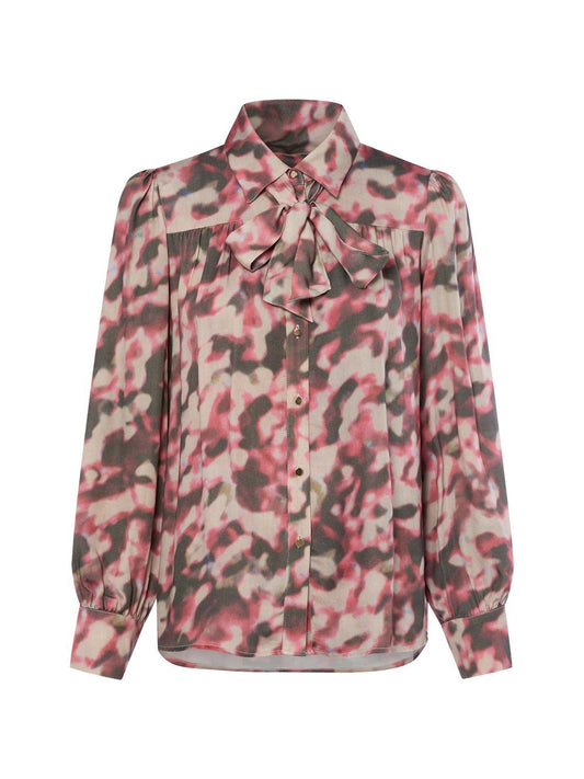 More & More Schluppenbluse Damen Viskose gemustert