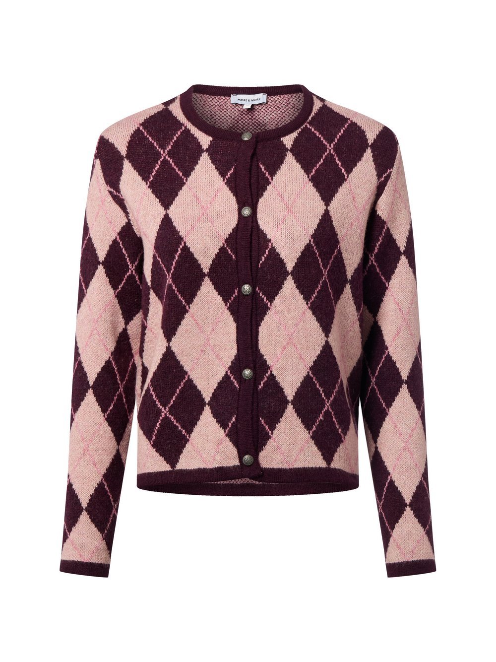 More & More Strickjacke mit Woll-Anteil Damen Polyamid gemustert