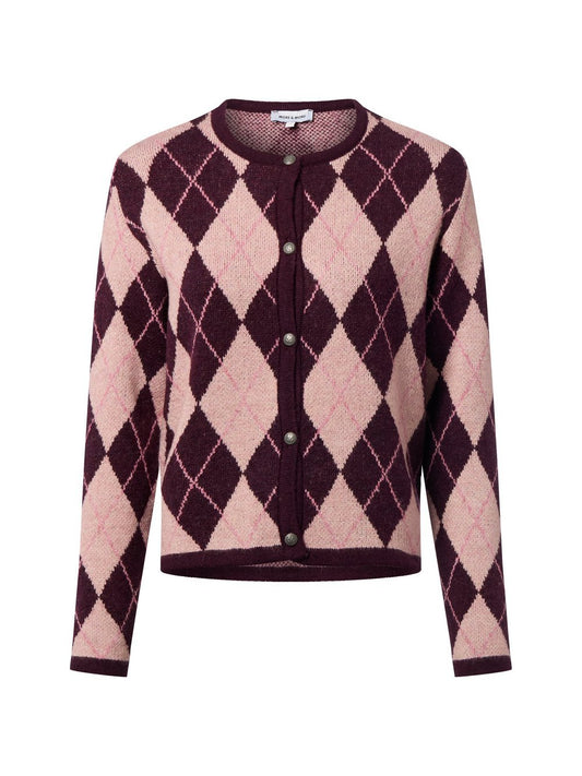 More & More Strickjacke mit Woll-Anteil Damen Polyamid gemustert