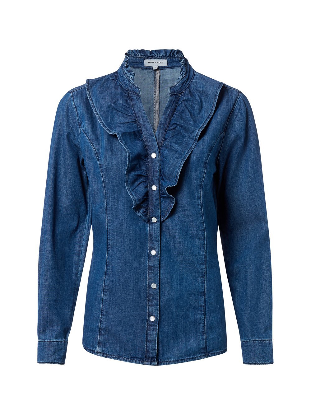 More & More Jeansbluse Damen Baumwolle