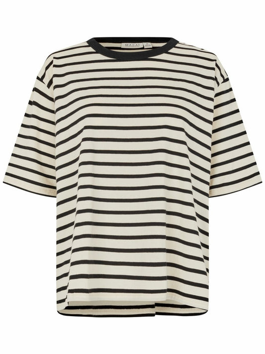 Masai Kurzarm T-shirt Damen Baumwolle gestreift