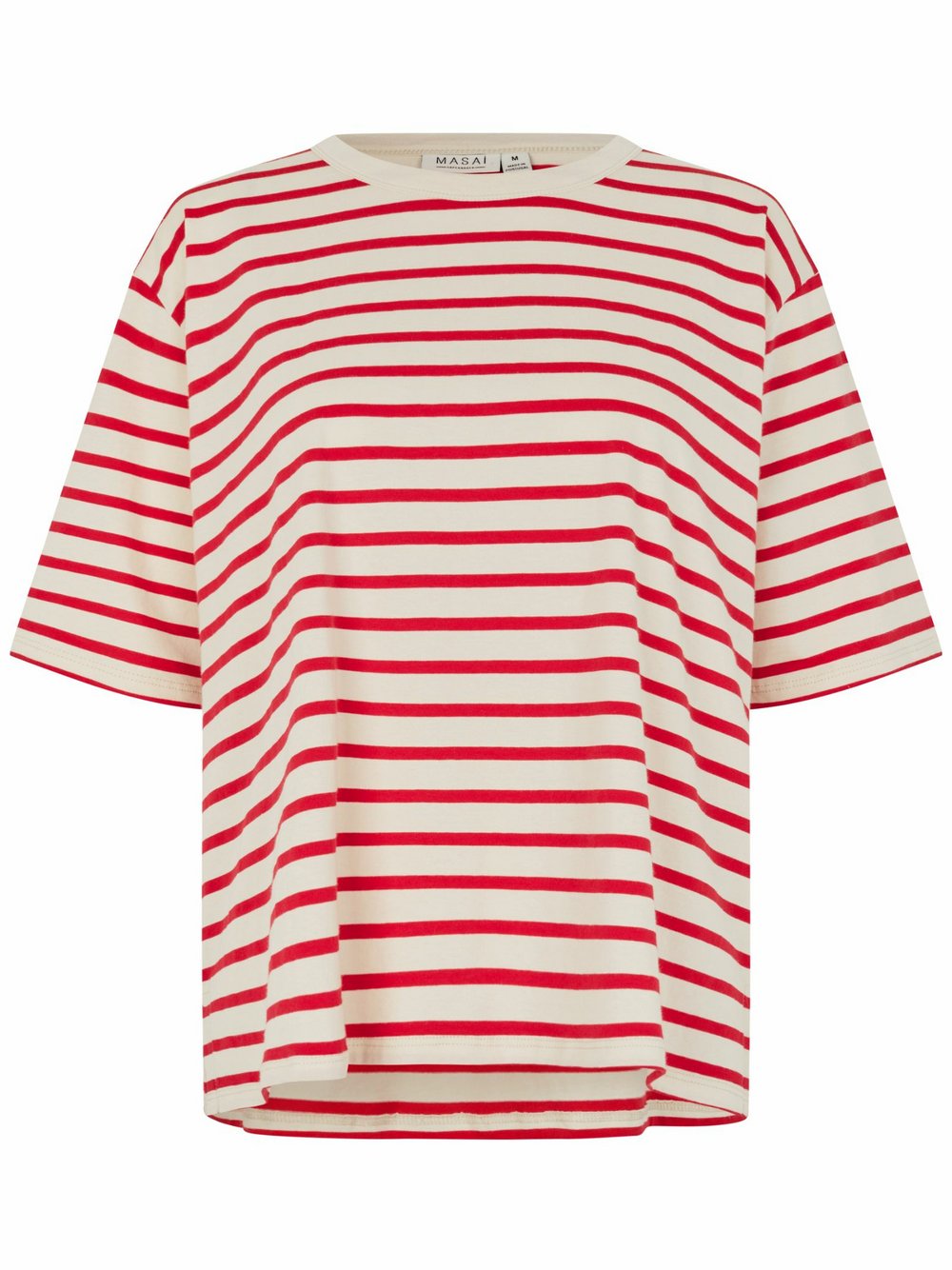Masai Kurzarm T-shirt Damen Baumwolle gestreift