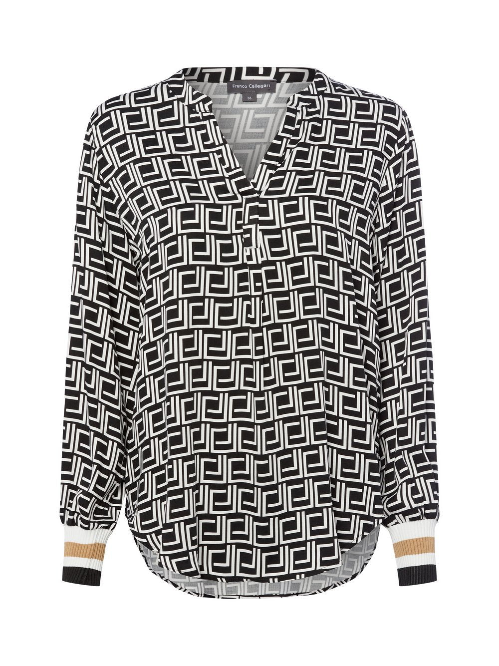 Franco Callegari Blusenshirt Damen Viskose gemustert