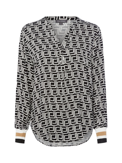 Franco Callegari Blusenshirt Damen Viskose gemustert