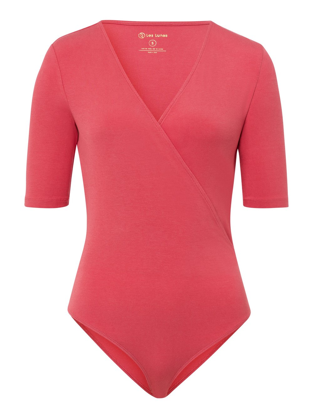 Les Lunes V-Ausschnitt Body Halbarm Damen Viskose