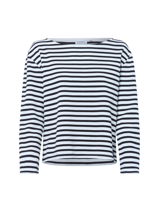 comma casual identity Sweatshirt Damen Baumwolle gestreift