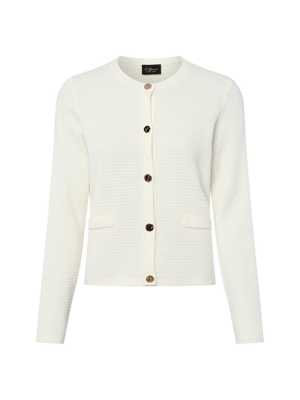 s.Oliver LABEL Strickjacke Damen Baumwolle strukturiert