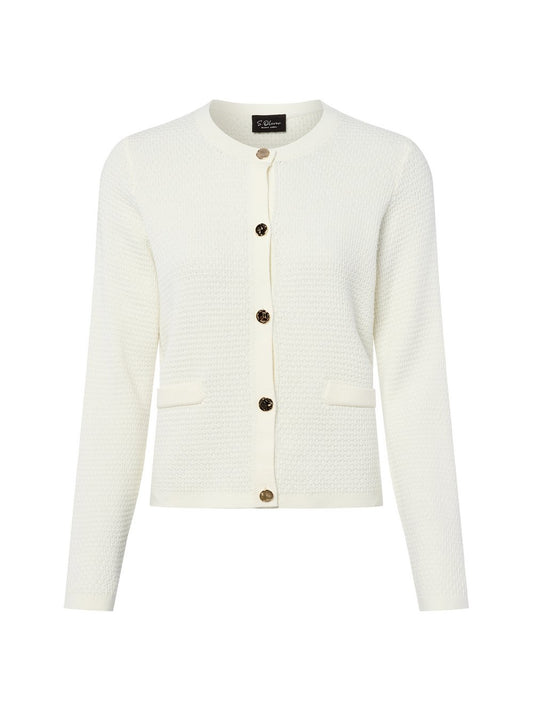 s.Oliver LABEL Strickjacke Damen Baumwolle strukturiert