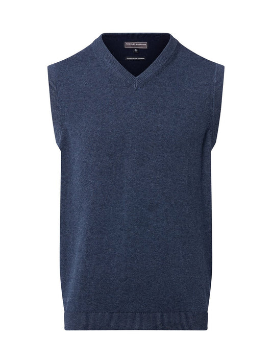 Finshley & Harding Pullunder mit Cashmere-Anteil Herren Baumwolle meliert