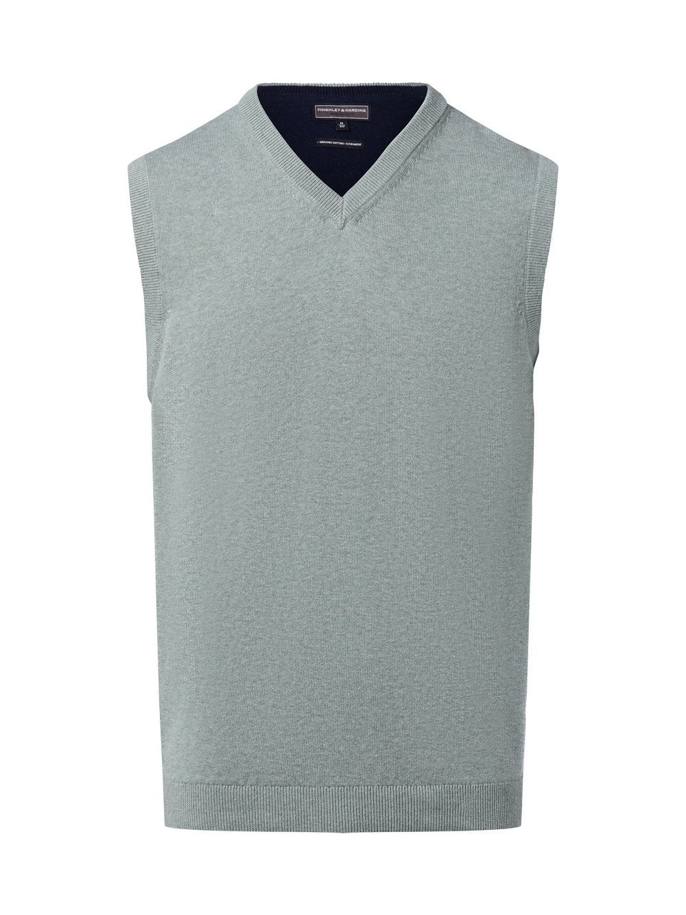 Finshley & Harding Pullunder mit Cashmere-Anteil Herren Baumwolle meliert