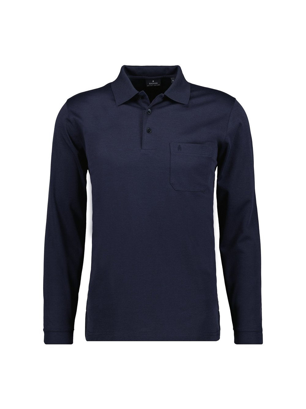 Ragman Poloshirt Herren Baumwolle meliert